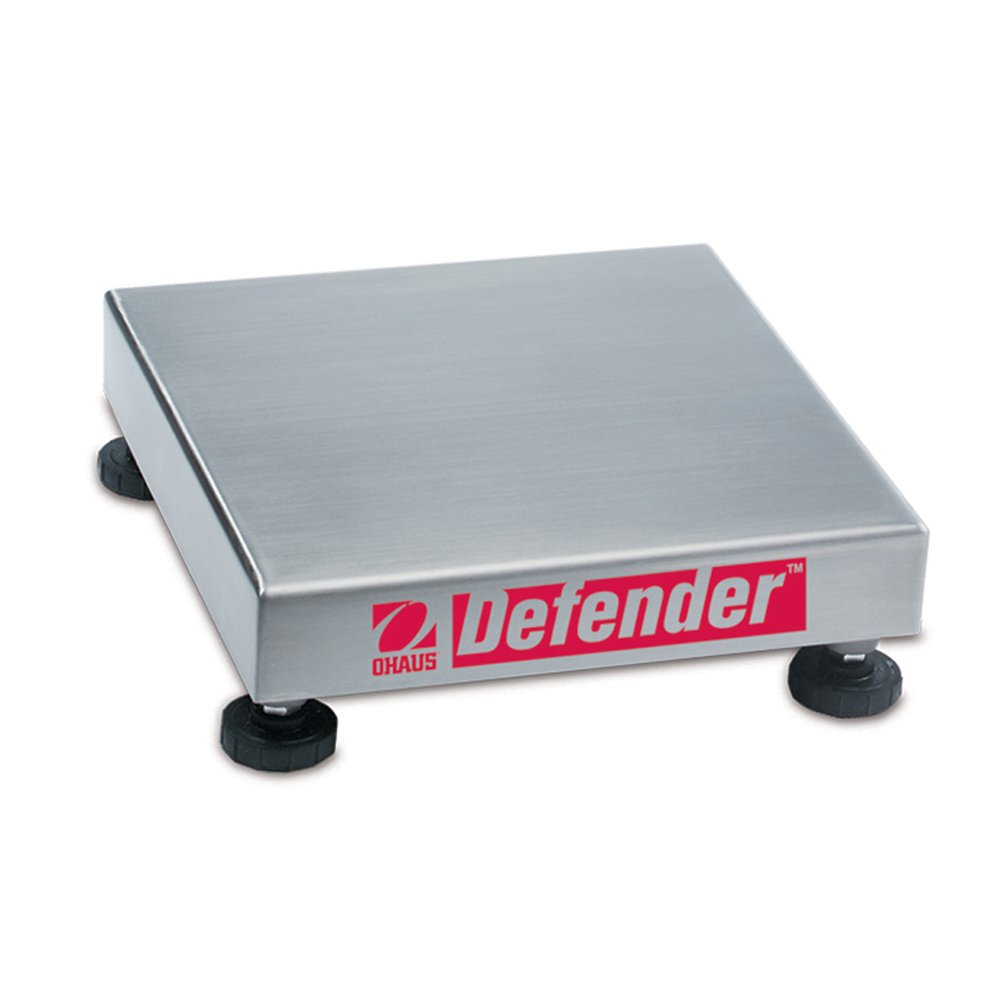 OhausDefender 304 Stainless Steel NTEP Certified Square Bench Scale Base, 50kg x 5g