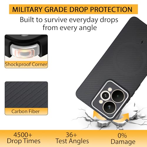 Image of LIRAMARK Rugged Carbon Fibre TPU Armor Silicone Back Cover Case for Realme 15 (5G)