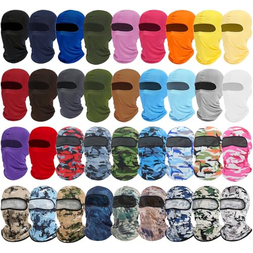Image of 36 Pieces Balaclava Full Face Mask UV Protection Windproof Face Cover Sun Protection Balaclava for Outdoor Sports Work (US, Alpha, One Size, Mixed)
