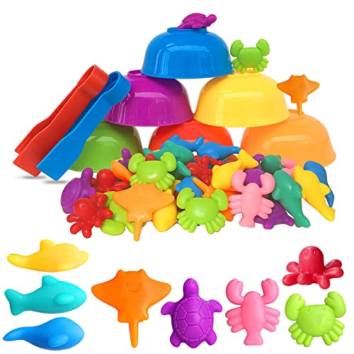 Montessori Counting Ocean Animal Toys Matching Games, Sensory Toys For Toddlers 3+, Autistic Children Learning Resources Tools, Preschool Learning Activities For Math Color Educational For Boy Girls #TOP27