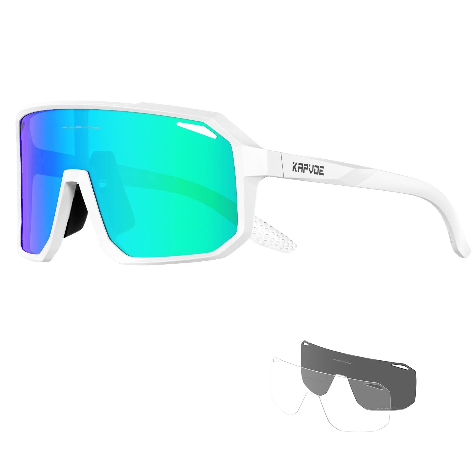 KAPVOE Polarizadas Gafas de Ciclismo Hombre Gafas MTB TR90 Gafas Deportivas Mujer Gafas Running Gafas Bicicleta Montaña Gafas Bici Gafas Sol Ciclismo Gafas BTT Lentes de Ciclismo