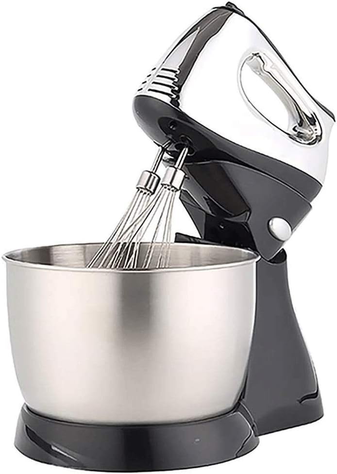 Hand-held/Desktop Dual-use Electric MiPB9rrless Steel Bowl, 5-Speed Adjustment, Copper Core Motor, Durable Egg Beater