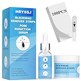 MRYXGJ 100Pcs-50g Blackhead Remover Strips, Nose & Facial pore cleaner Kit with pore minimizer Serum(30g), Deep Cleansing Pore Strips，black head remover for face & nose