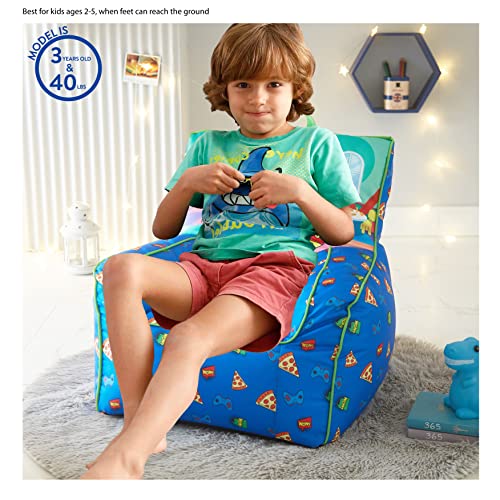 Idea Nuova Ryan's World Toddler Nylon Bean Bag Chair with Piping & Top Carry Handle Large
