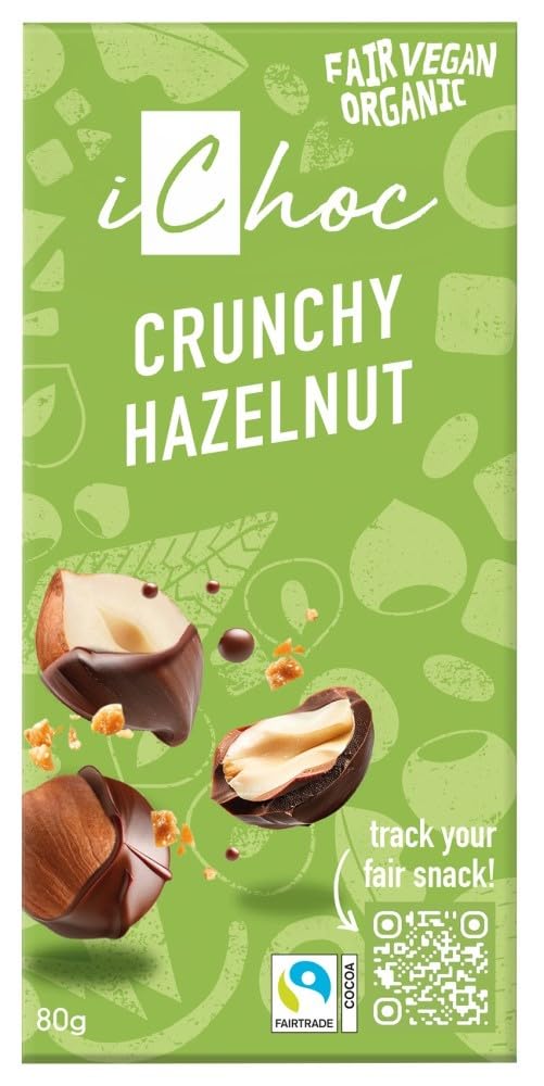 CHOCOLATE VEGANO BIO CON AVELLANAS 80G - iCHOC