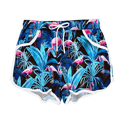 Deerose Girls Summer Board Shorts Quick Dry Swim Bottom Athletic Running Shorts 5-14 Years Cover