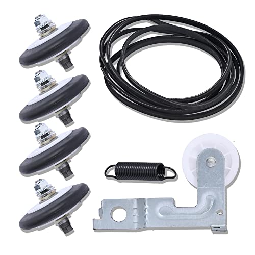 Dryer Repair Kit Replaces For LG Dryer Drum Roller 4581EL2002C 4581EL2002A 4581EL2002H, Drum Belt 4400EL2001A, Idler Pulley 4561EL3002A 4561EL3002B Fits DLEX7177WM DLG3171W DLE2516W DLG3788W DLE3777W