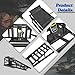 OUTGOODS 2-Pack Hydraulic Car Ramps 10,000 Lbs, 5t Low Profile Vehicle Lift, Adjustable 11.6–16.2