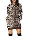 Auxo Sudadera con Capucha Mujer Vestido Sudadera Hoodie Leopardo Jersey Larga Tallas Grandes Bolsillos Casual Sudadera Larga Tops 05-Leopardo S
