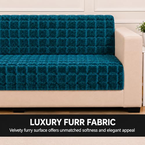 Image of STITCHNEST 'Haven Soft Series' 3 Seater Sofa Cover | Full Coverage Sofa Cover| Premium Velvet Fabric, Washable & Durable Furniture Cover for Modern Living Rooms
