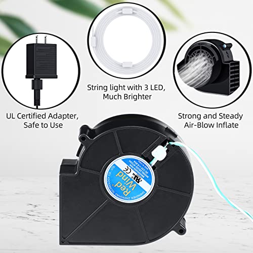 Saillong Air Blower For Inflatables, Air Fan Blower Replacement Motor For Garden Yard Lawn Inflatable Decor, 1.0A Fan Blower For Easter St Patrick's Day Inflatables, 12V/ 1.0A Adapter (1 Pack) #TOP3