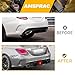 AMSPRAC B Style Rear Bumper Diffuser w/Exhaust Tips fit for Mercedes Benz C-Class W205 C63 C63S AMG Sedan 4Doors 2015-2021,Rear Lower Chin Lip Spoiler Splitter Exhaust Tips LED Red Light,Glossy Black