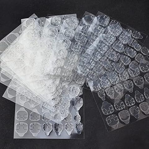 20 Blatt 480 Stück Doppelseitige Transparente Nagelsticker Cover