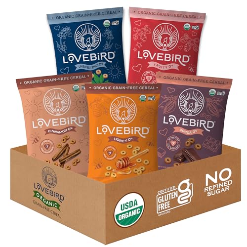 Lovebird Organic Gluten Free Cereal, Sampler Pack –...