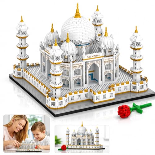 Image of Magicwand DIY 4036 Pcs TAJ Mahal Building Blocks with Rose for Kids & Adults【14 Yrs & Up】【Pack of 1】【White】