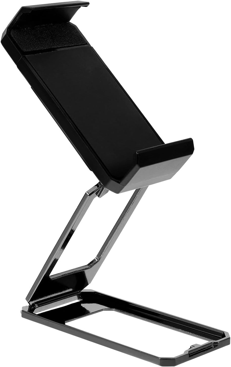 ARTIBETTER Adjustable Desktop Phone Holder Back Clip Stand 360° Rotatable Folding Mobile Phone Stand for Office and Live Streaming Black