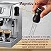 Walsunte Magnetic Espresso Distribution Tool - Flick WDT Tool with 8x0.4mm Stainless Steel Needles & 3 Extra Replacements, Precision Espresso Distributor for Baristas (Black)