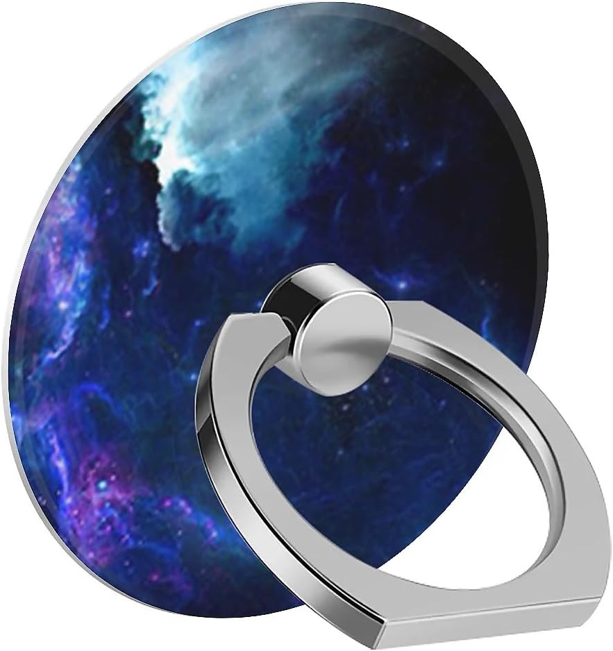 One Piece Set of Phone Ring Holders Blue Purple Clouds Featuring A 360° Rotation Function Suitable for Smartphones, Tablets, and Other Devices Designing Advanced Pattern