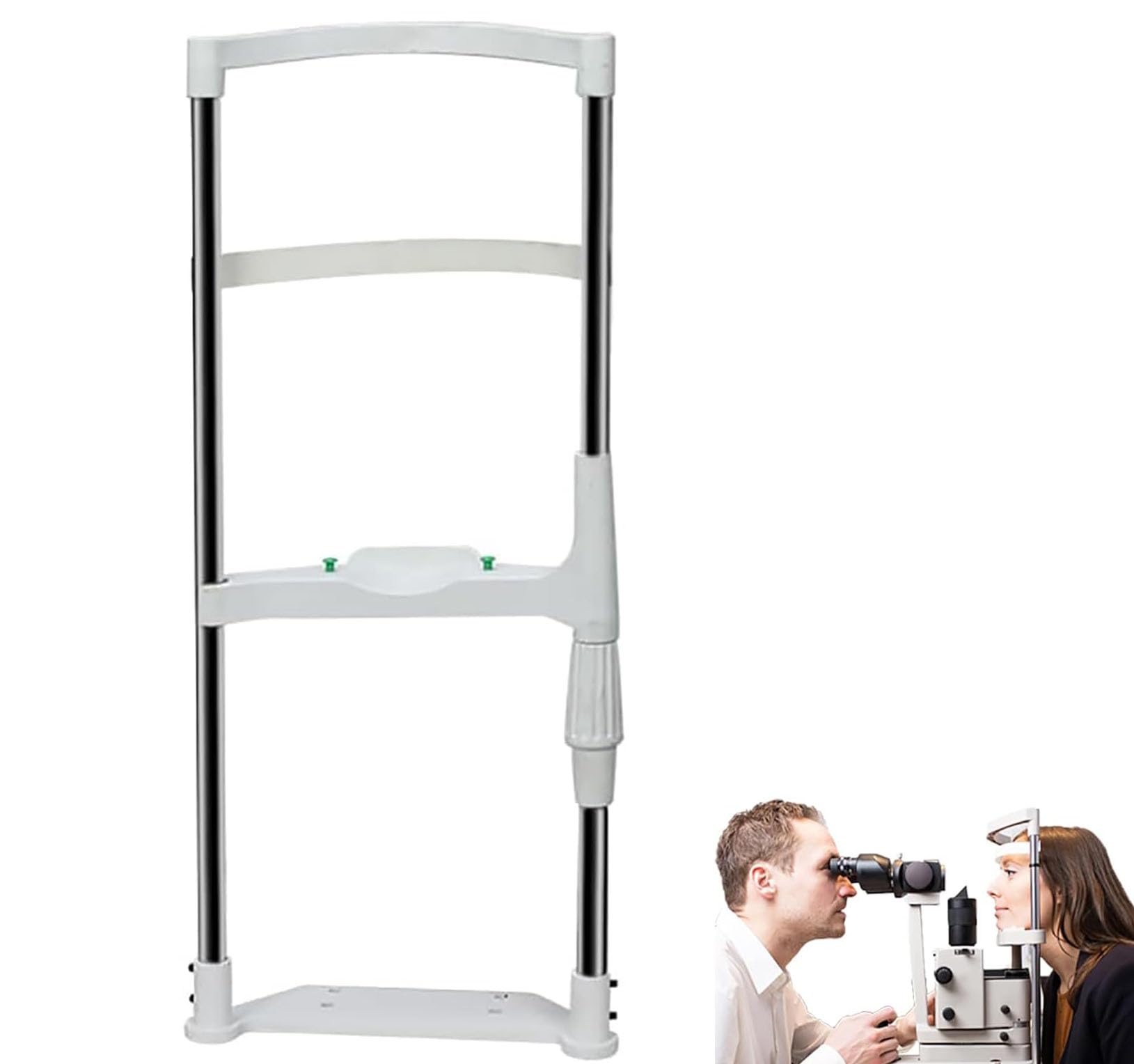 Supporto per mento, per sollevamento optometrico, con manopola di regolazione, regolabile da 0 a 95 mm, accessorio durevole antiruggine per negozi di ottica e centri di cura della vista
