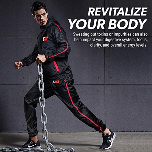 image for DMoose Fitness DMoose Hot Sweat Sauna Suit for Weight Loss, 2 Pc. Set,