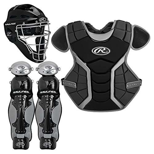 Rawlings Sporting Goods Renegade Series Catcher Set (Ages 12-15), Black/Silver