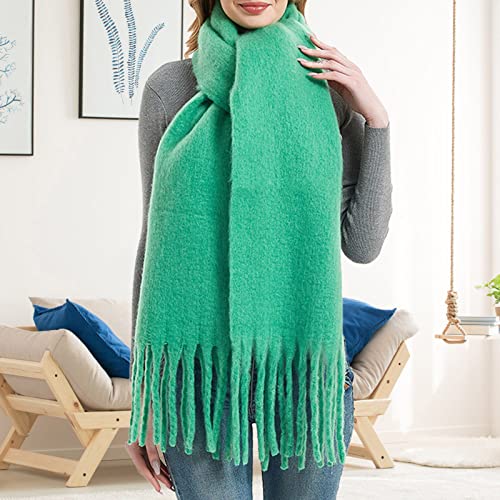 Hamburger Schal, großer Schal, Damen, lange Decke, klobig, übergroß, Winter, Herbst, warmer Schal, große Schals, Wickelschal, Crafty Mom Folkloric Schal, gelb, One size