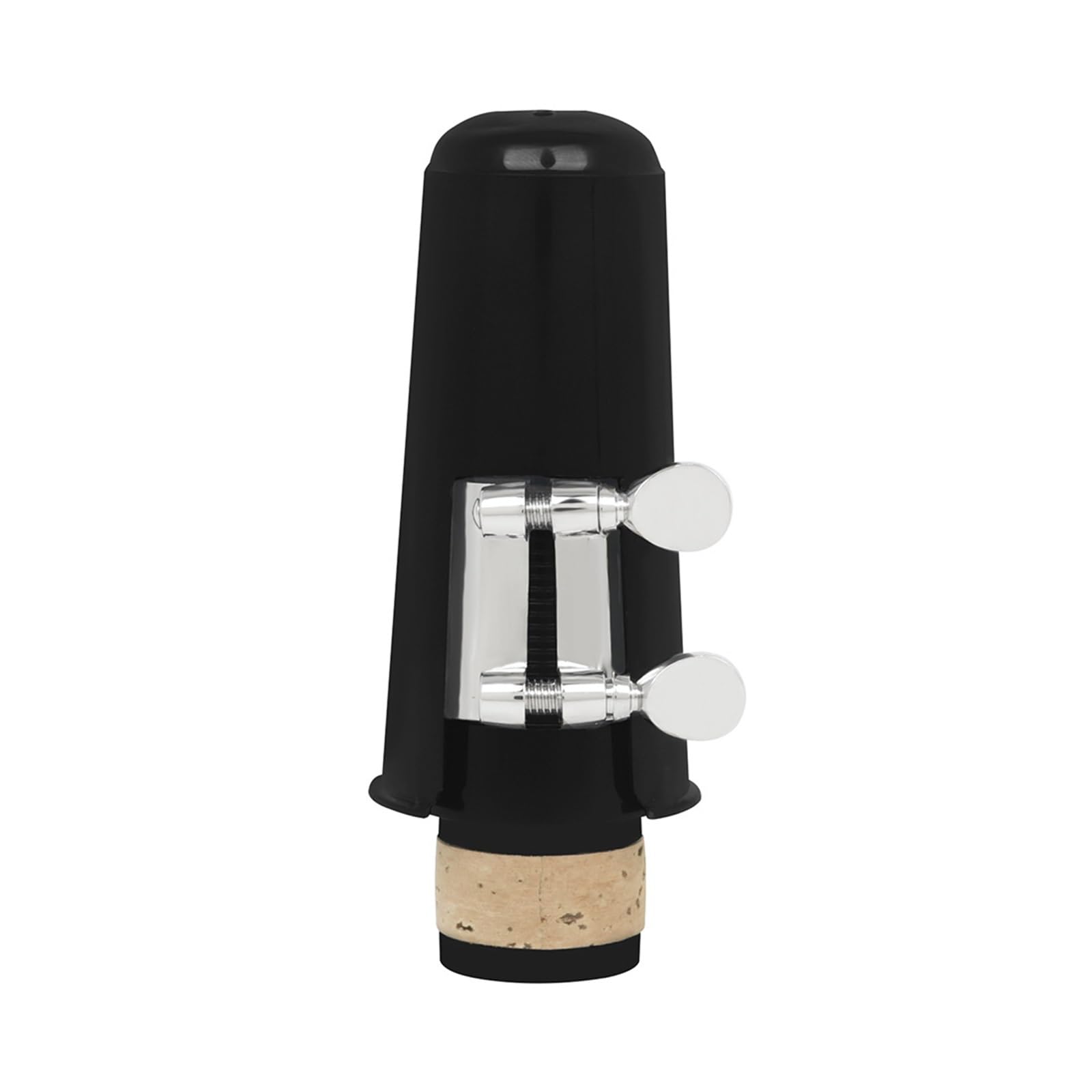 Piezas de repuesto para clarinete Juego De Boquillas De Tubo Negro Para Clarinete Boquilla De Corcho Tapa Negra Clip Plateado Cañas Accesorios Para Instrumentos Musicales