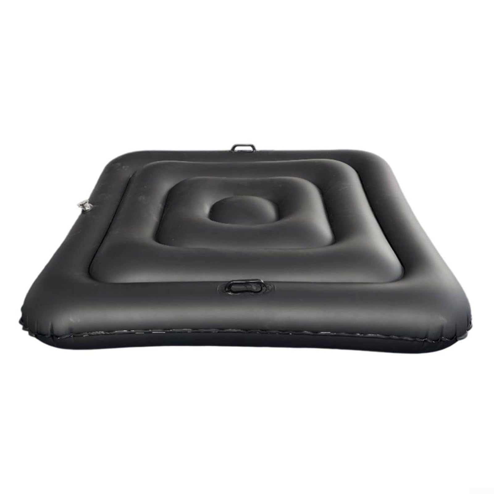 Bâche gonflable de 135 cm carrée, isolation en PVC avec valve rapide, protection thermique pour spa, protection contre les intempéries contre les feuilles et le gel, économe en énergie, 1 pièce (noir