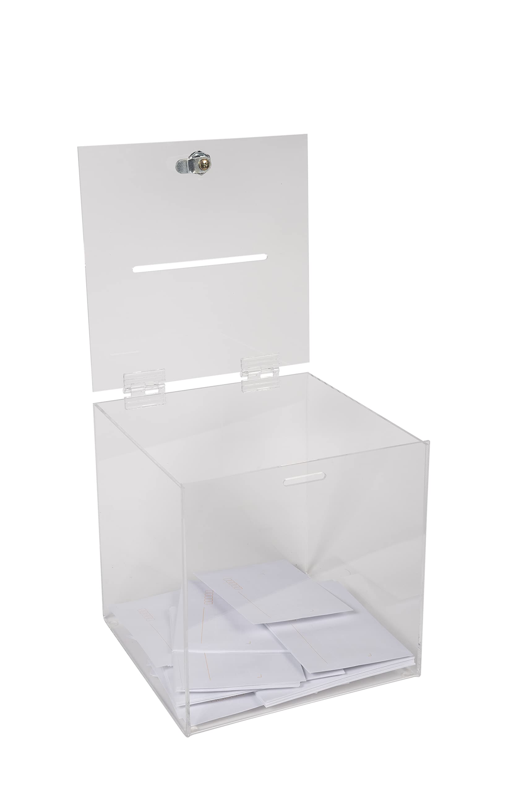Exacompta - Réf. 89058D - 1 Urne transparente avec couvercle 21 cm - Dimensions 210 x 210 x 210 mm - PMMA (acrylique) scrutins, concours, tombolas, dons caritatifs, boîte à idée - Couleur Cristal
