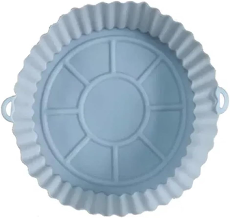 Air Fryer Silicone Basket Reusable Oven Baking Tray Silicone Mold Suitable For Air Fryer Pizza Frying Basket Air Fryer Accessories(BLUE) Air Fryer Silicone Basket Reusable Oven Baking Tray Silicone Mold Suitable For Air Fryer Pizza Frying Basket Air Fryer Accessories(BLUE)