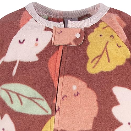 Image of Gerber Baby Girl & Toddler 2-Pack Loose Fit Fleece Footed Pajamas