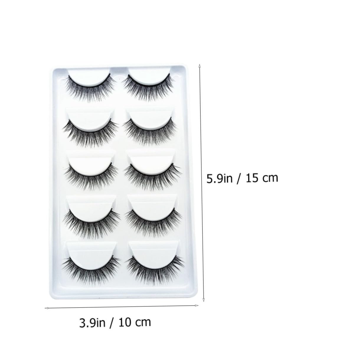 Homoyoyo Faux Cils Naturels Réalistes 10 Paires en Fibre Chimique, Doux et Faciles à Utiliser, pour Maquillage des Yeux et Usage Personnel ou Professionnel