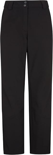 Mountain Warehouse Mesa Extreme Womens Softshell Ski Pants - Waterproof Ladies Snow Trousers, Breathable, Snow Gaiters, Fleece Lined - Ideal for Winter, Snowboarding