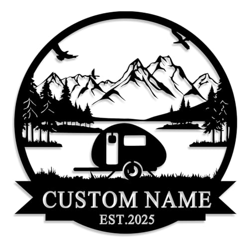 Personalized Caravan Metal Sign Custom Motorhome Metal Wall 
