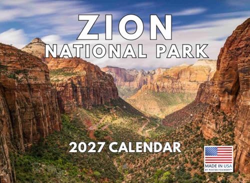Zion National Park Calendar 2027 Utah Monthly Wall Calender 12 Month