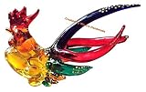 Handmade Mini Chicken Blown Glass Art Bird Animal Collectible Figurines Figures Ornament Miniature C