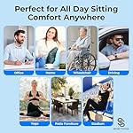 SelectSoma Double-Thick Gel Seat Cushion for Long Sitting Pressure Relief for Back, Sciatica, Coccyx, Tailbone Pain - Cushion for Office Chair, Wheelchair, Car & Truck, Patio Chairs - Egg Seat Pad - Image 5