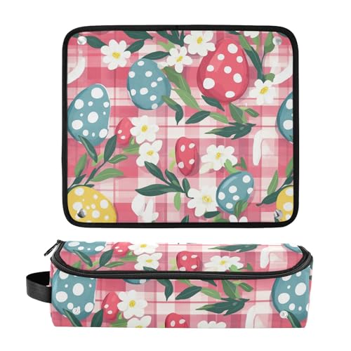 Organizador 2 en 1 para herramientas de cabello con almohadilla resistente al calor, bolsa portátil de viaje para planchas, rizadores y estilizadores miniatura 3
