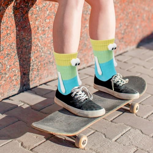 JarThenaAMCS 6 pares de meias magnéticas de mãos dadas de mãos dadas, meias engraçadas e fofas para