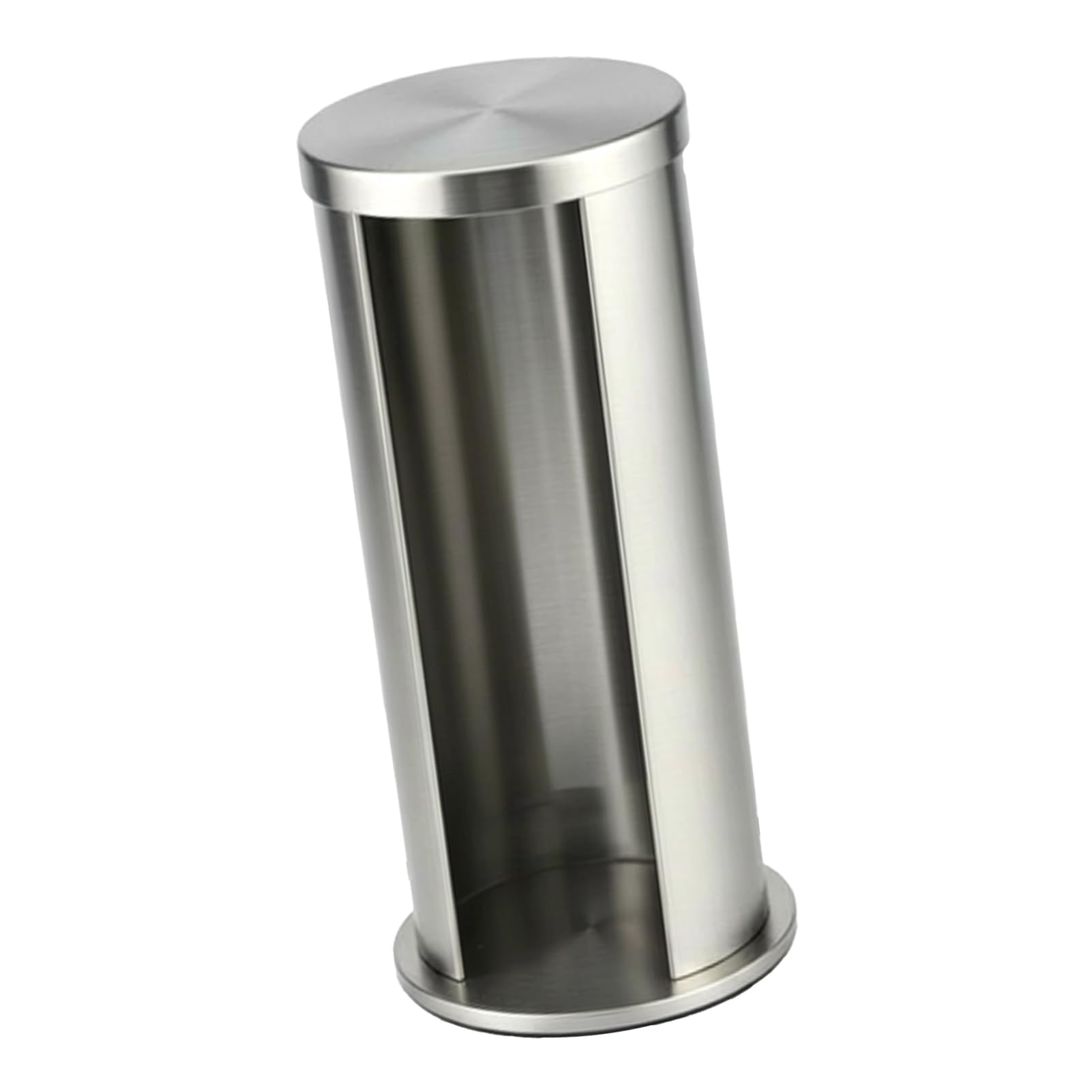 Porta Dischetti Cosmetici in Cotone, Organizer Rotondo in Metallo con Dispenser, Contenitore per Dischetti Struccanti Antiruggine
