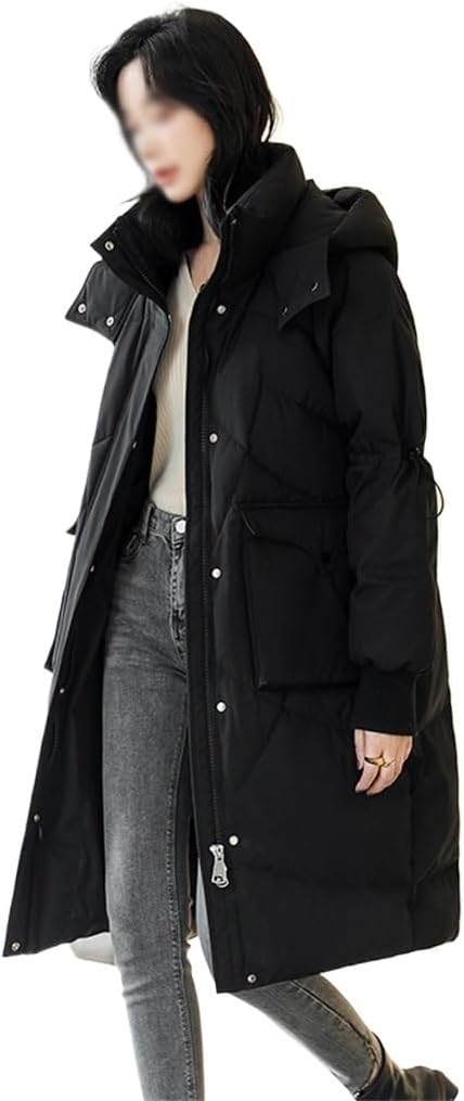 Down Jacket Women's 90 White Duck Down Long Down Jacket Winter Coat