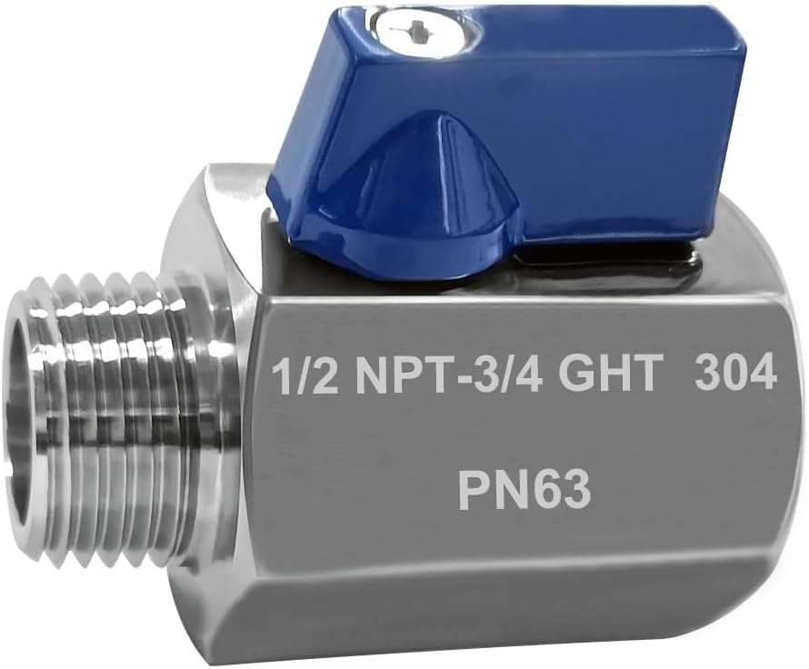 Beduan Stainless Steel Garden Hose Shut off Valve, GHT