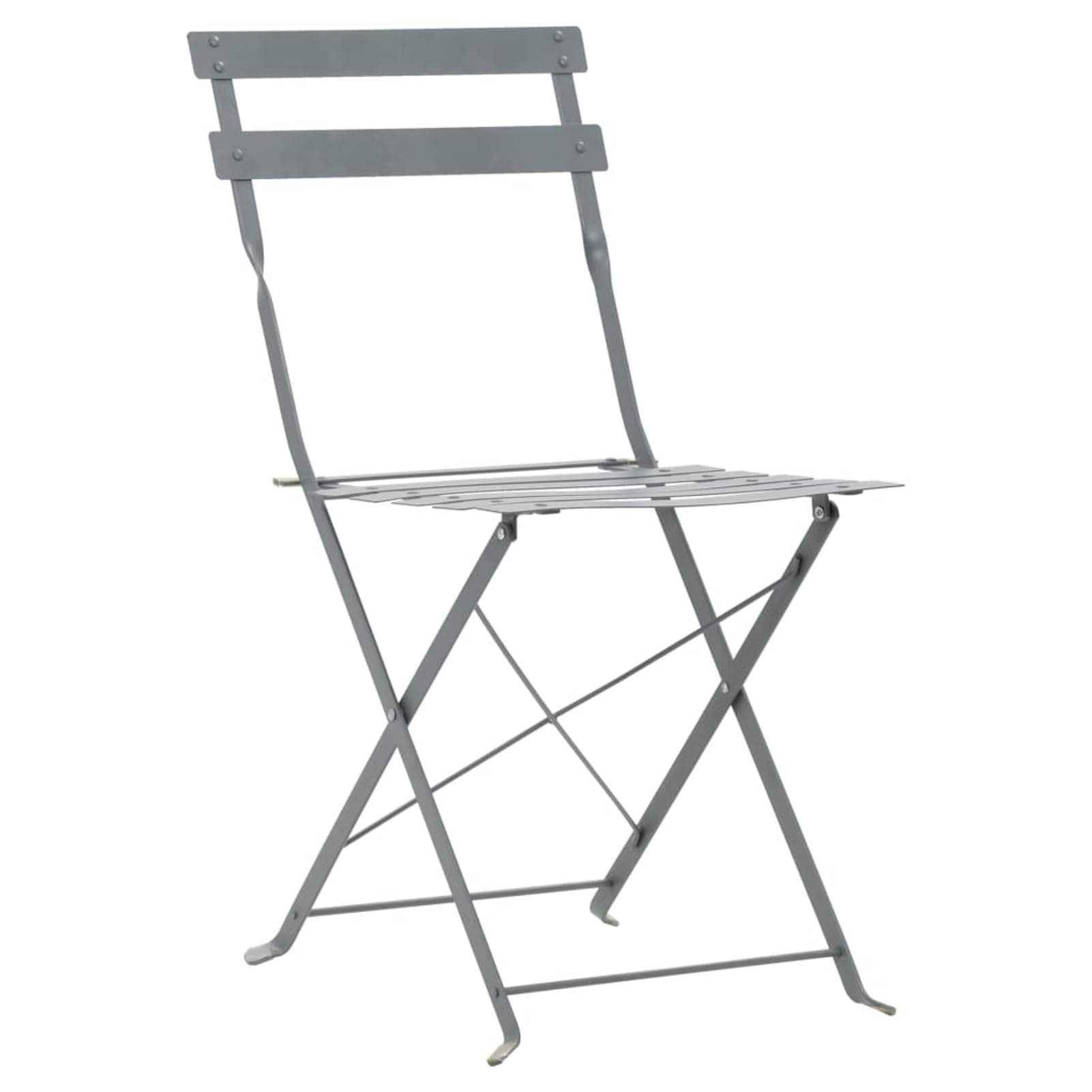 Gecheer Set da bistrot, 3 pezzi, in acciaio grigio, for esterno