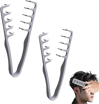 CYZTD 2PCS Texture Comb, Volumizing Wide-Tooth Hair Styling Comb, Roots Volume Tool, Capacity Apparatus Maximum Lift, Smooth Styling for Volume and Grooming Accessory Seam Covering Bangs Hairdressing