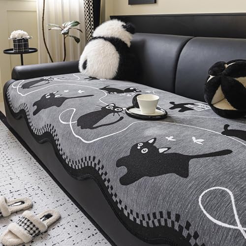 Housse de canapé en chenille peluche pour protéger efficacement votre assise