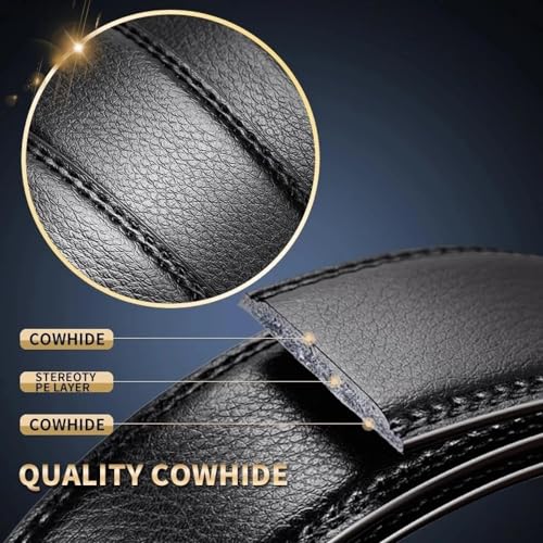 Unique Mens Genuine Leather Belt Automatic Buckle Fashion Accessories2