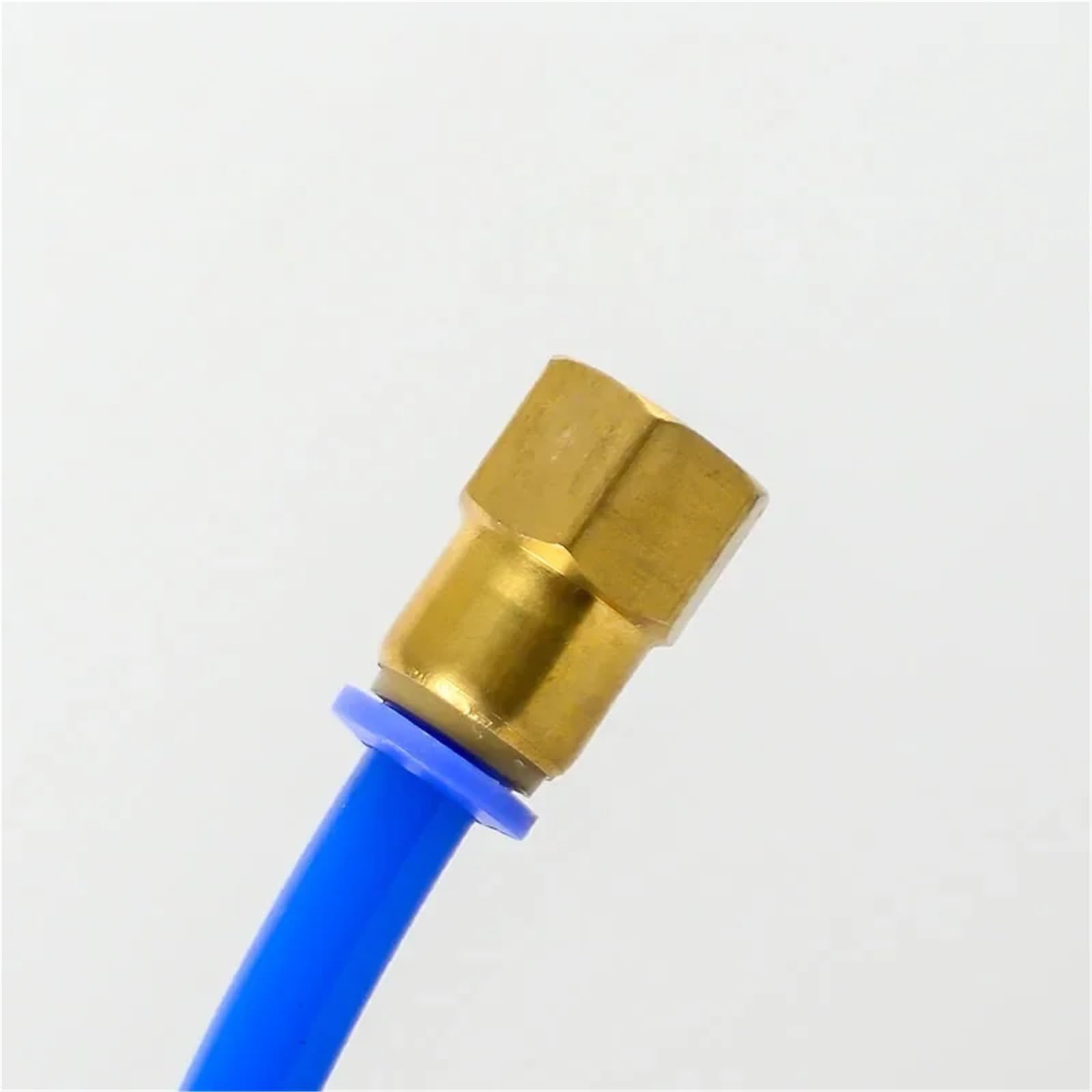 PCF Raccordo for tubo dell'aria 4 6 8 10 12mm Tubo flessibile 1/8 3/8 1/2 1/4 pollici Filettatura femmina Connettore pneumatico in ottone Giunto rapido 5 pezzi(PCF12-01)