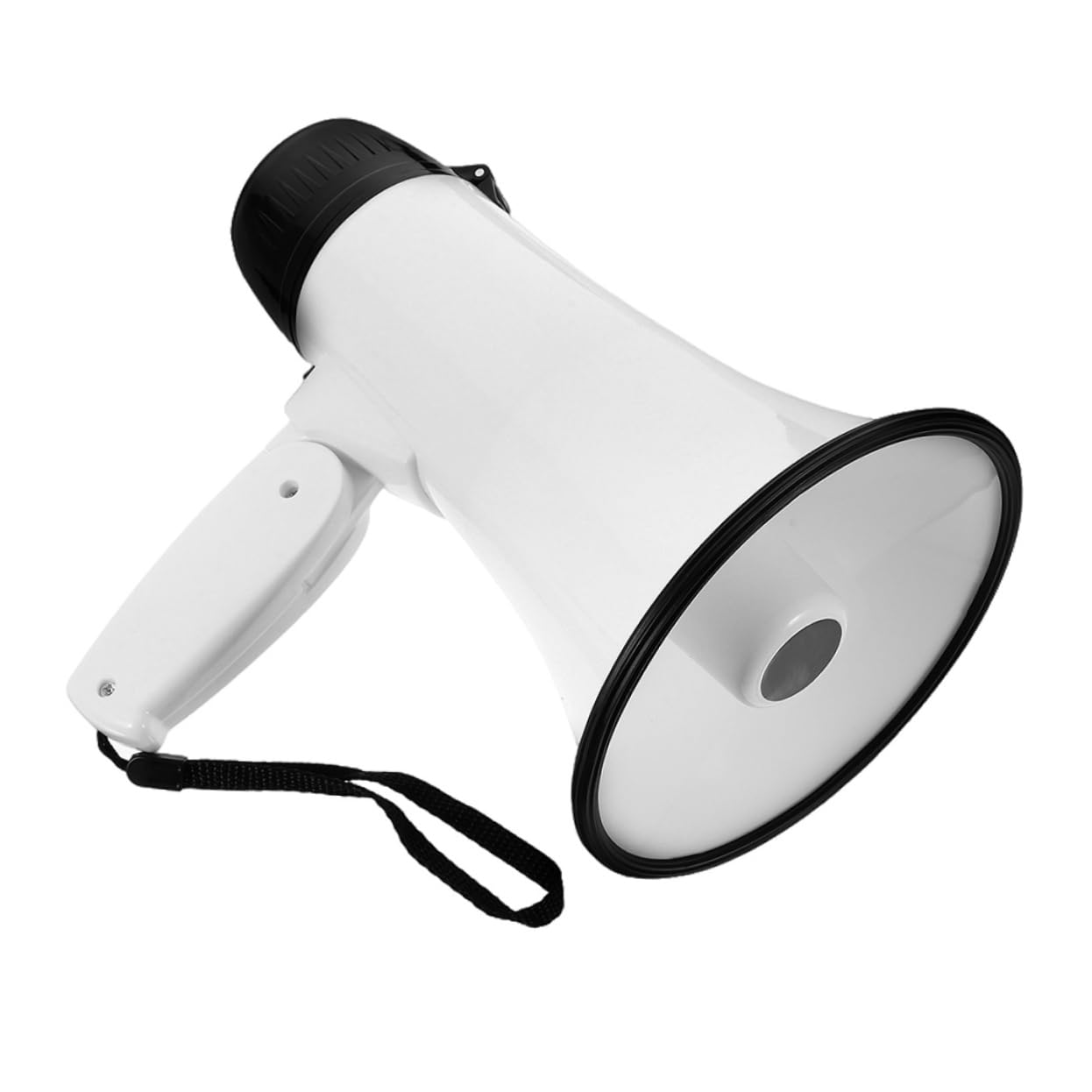 YARNOW Mégaphone Portable Blanc en Plastique avec Poignée