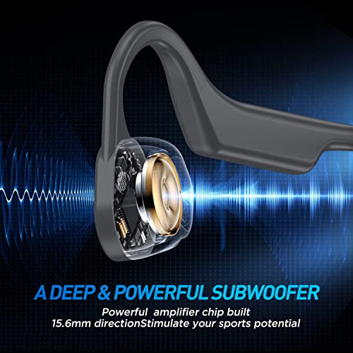 Vidonn Air Conduction Headphones Bluetooth 5.0 With Built-In Mic, Headphones Wireless Bluetooth, Sweatproof Headset For Running Hiking Driving Bicycling-Long Battery Life (Black) #TOP3