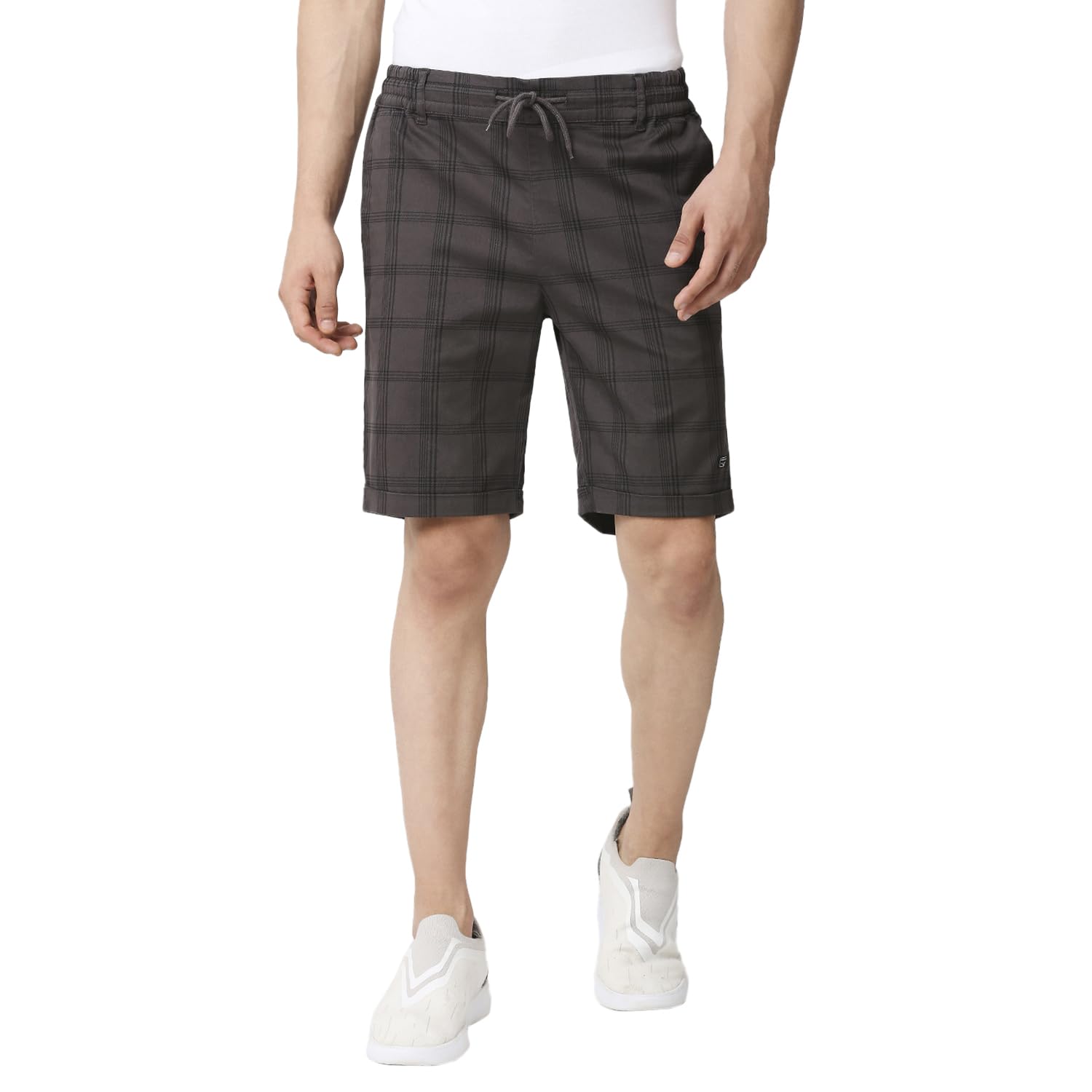 thomas scott Men's | Checks | Chino Shorts | Regular Fit | Linen Blend | Above Knee | Casual Short-picture-27